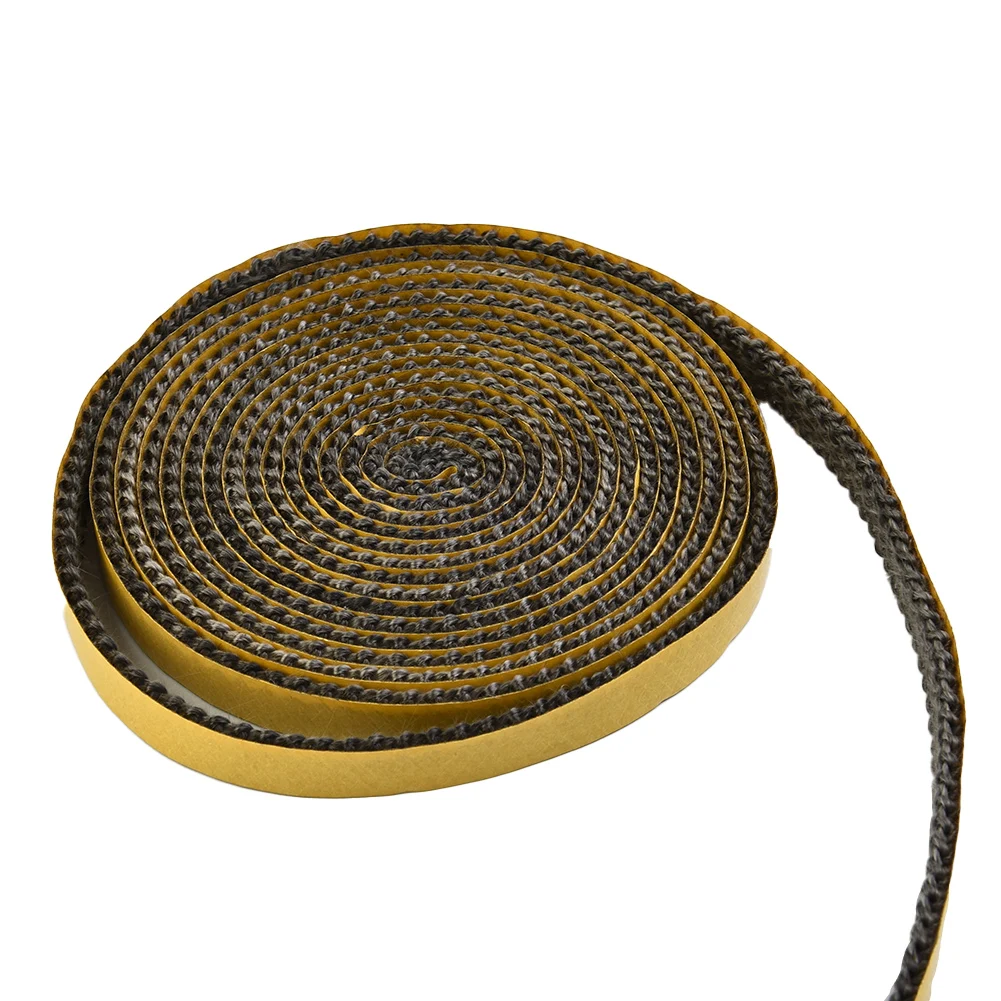 300 cm Heat Resistant Sealing Tape for Fireplace Glass Panes Furnace Doors and Pipe Joints - 10 mm Width x 2 mm Thickness