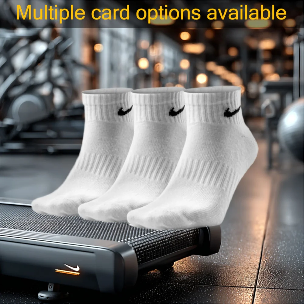 

Носки спортивные Nike унисекс, белые, средней длины, с амортизацией, в наборе, SX7667-100