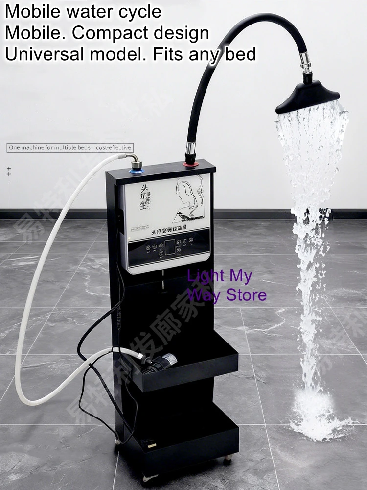 Mobile Multi-Use Water Circulation Scalp Therapy Unit Compatible with All Shampoo Beds Constant Temperature Heating