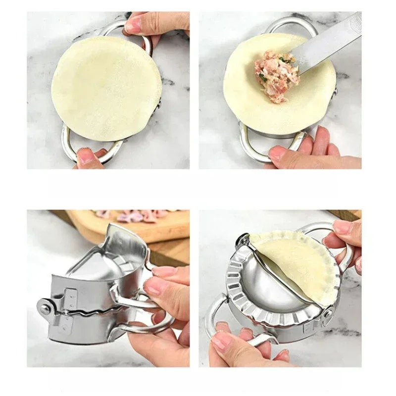 Stainless Steel Dumplings Tool Dumpling Mold Household Manual Press Kitchen Pastry Baking Dumpling Maker Accessories