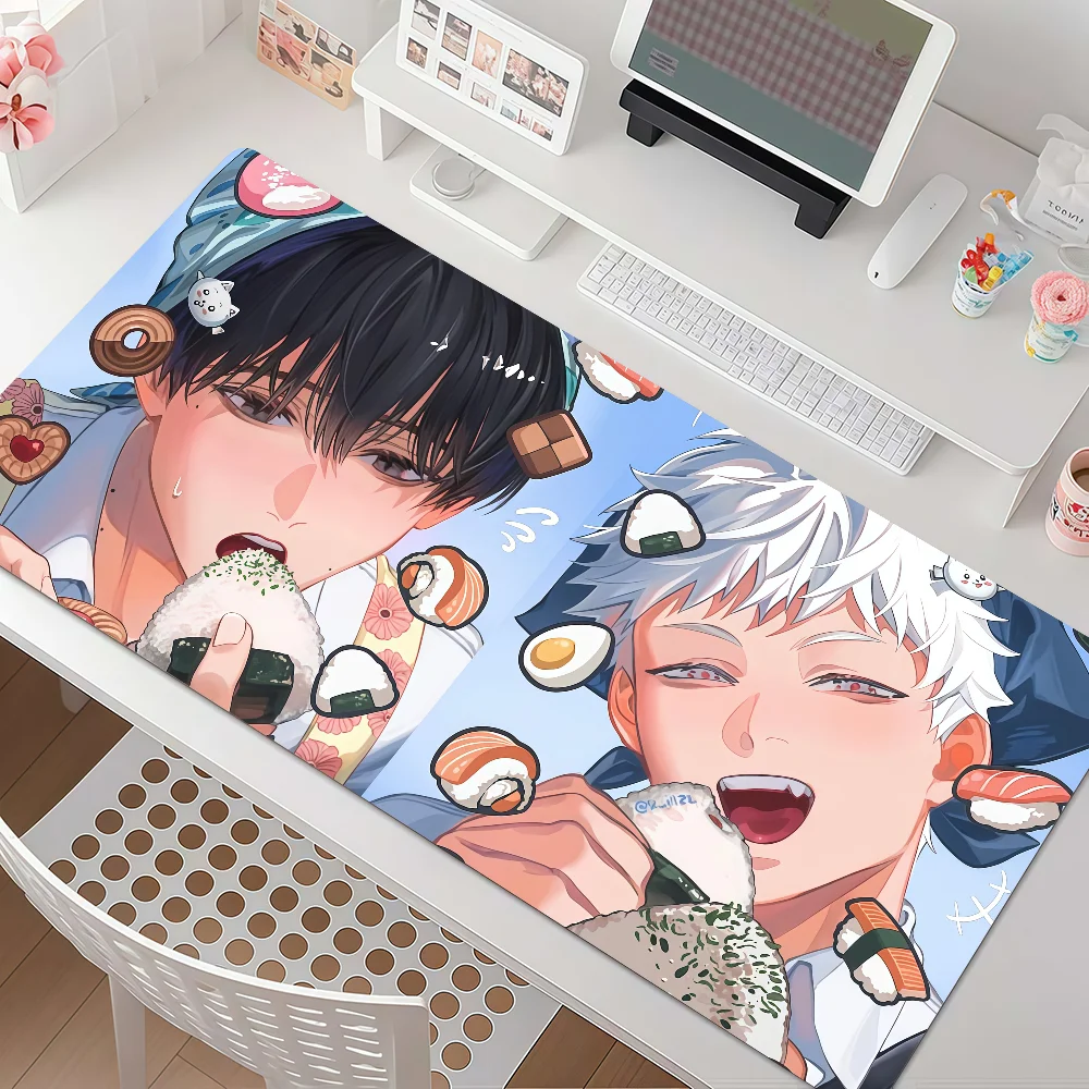 The S-summer H-Hikaru Died Anime Mouse Pad Anti Slip Rubber Edge Locked Thickened Laptop Gaming Desk Mat