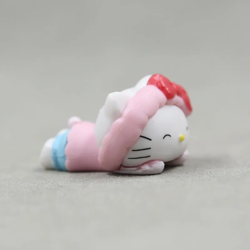 5 pçs sanrio mini bonecas brinquedo olá kitty kuromi minha melodia pochacco cinnamoroll anime figura decoração modelo presente de aniversário para criança