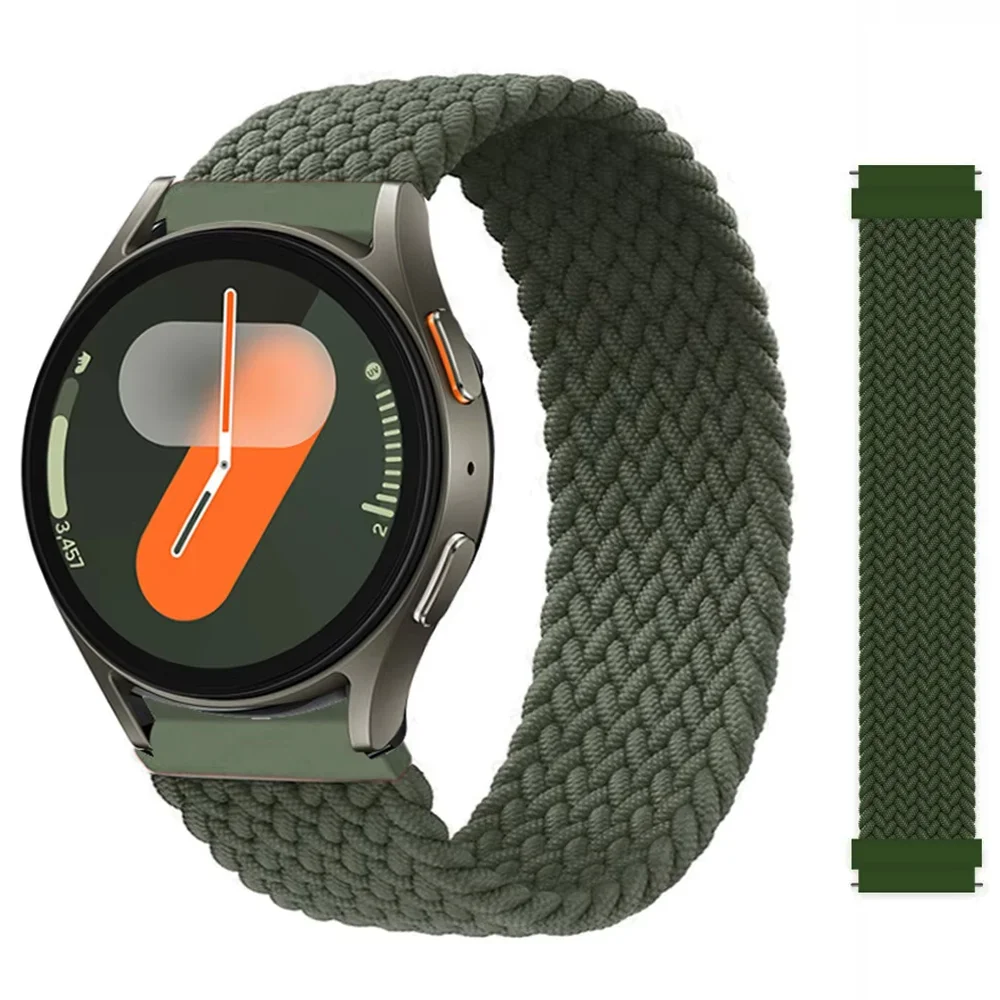 Braided Solo Loop strap for Samsung Galaxy watch 7/FE/6/5/4/3/6 classic/active 2 22mm/20mm sport bracelet Amazfit GTS 4-3-2 band