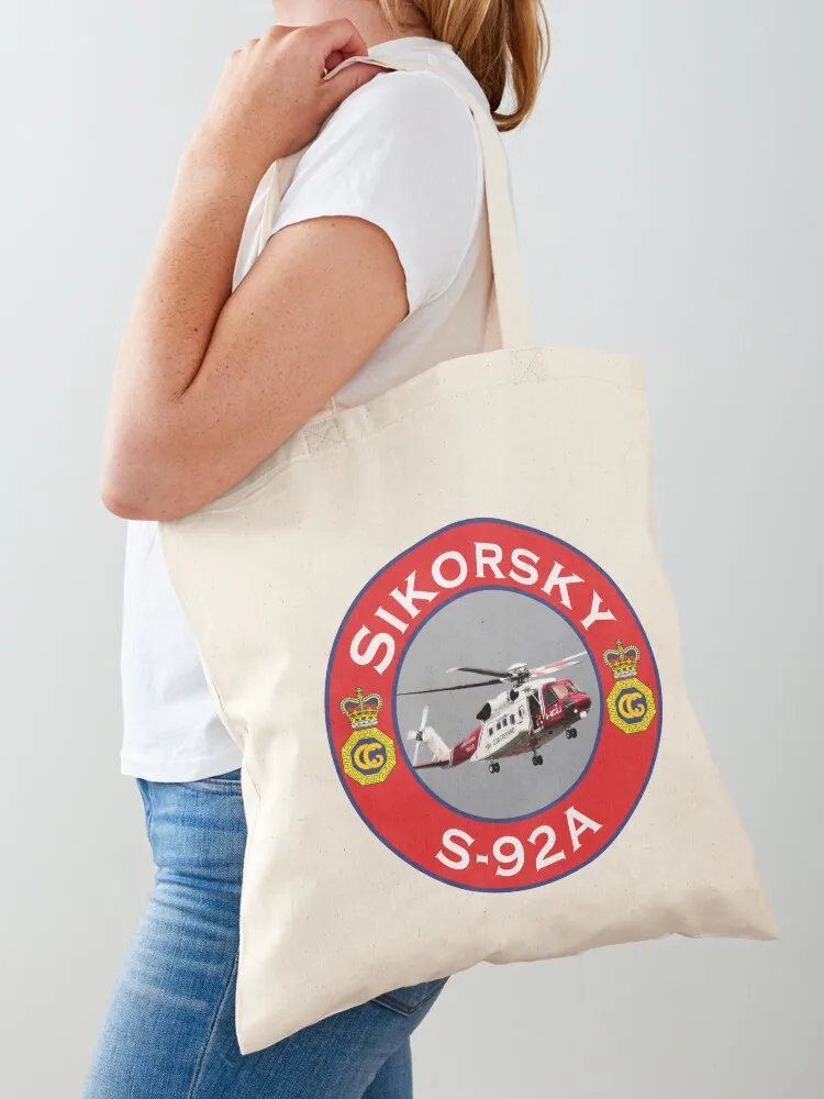 

Sikorsky S-92A HM Coastguard Helicopter 1 Tote Bag Beach bag foldable reusable bag Big Women's shopper