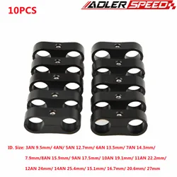 10 pz universale 3AN 6AN 8AN 10AN 12AN 14AN Billet olio combustibile acqua tubo tubo separatore divisore morsetto linea di alluminio separatore Kit