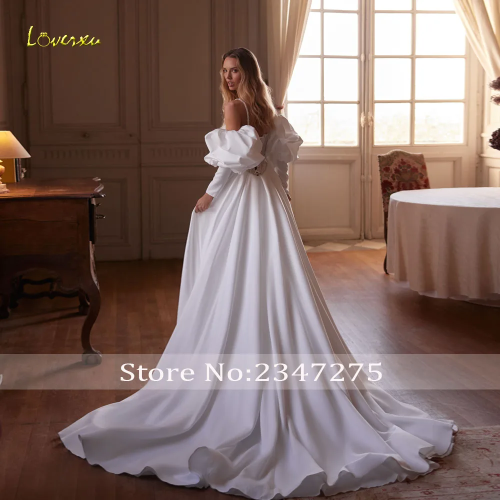 Loverxu sirena vestidos De Novia Sexy tirantes espagueti Vestido De Novia encaje bordado con chaqueta vestidos De Novia hechos a medida