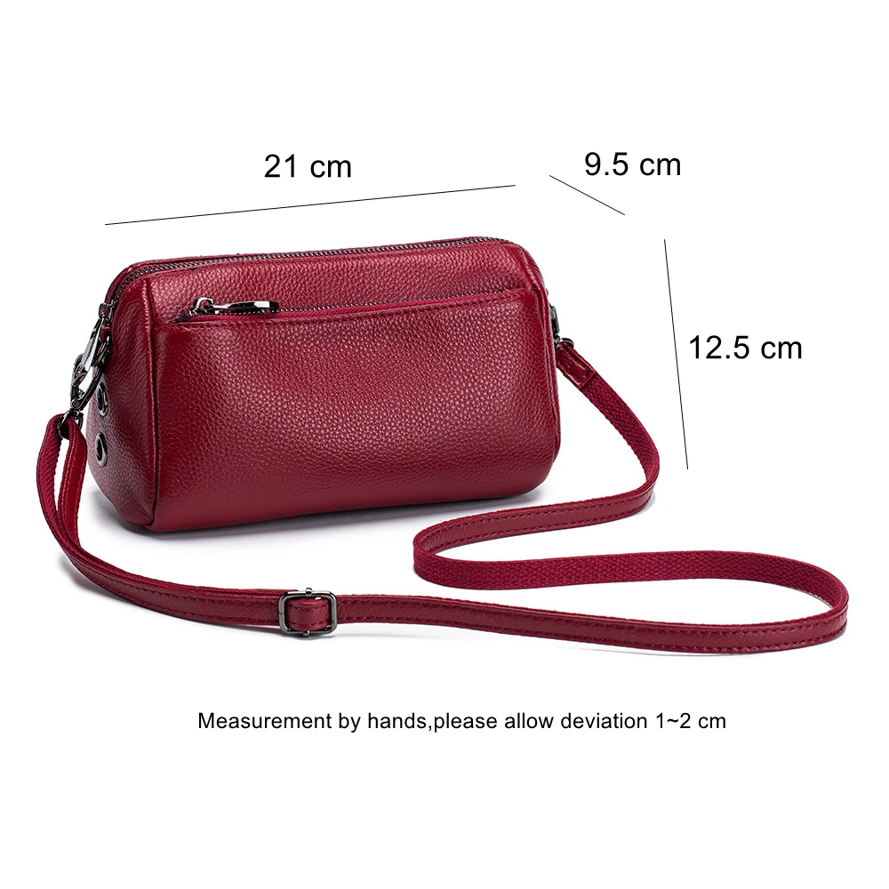 Women\'s Shoulder Bag Genuine Leather Purse Luxury Cowhide Crossbody Bags Female Fashion Handbag Hobos Bag Messenger Bag