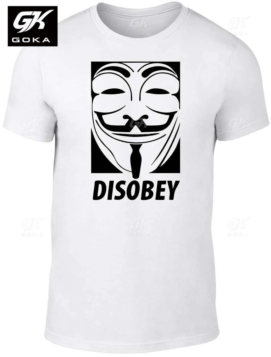 Disobey Anonymous Anon Vendetta Graphic T-Shirts Mens Clothing Cotton Tees Vintage Tops Printed  Y2K Clothes Classic T Shirt