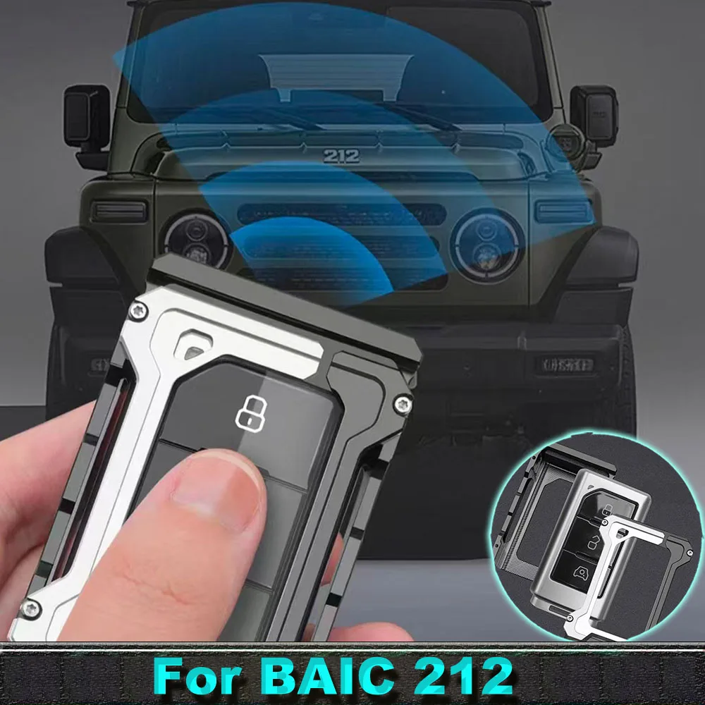 CNC Alloy Car Key Shell Anti Drop Remote Protector Fit BAIC 212T01 2024-2026