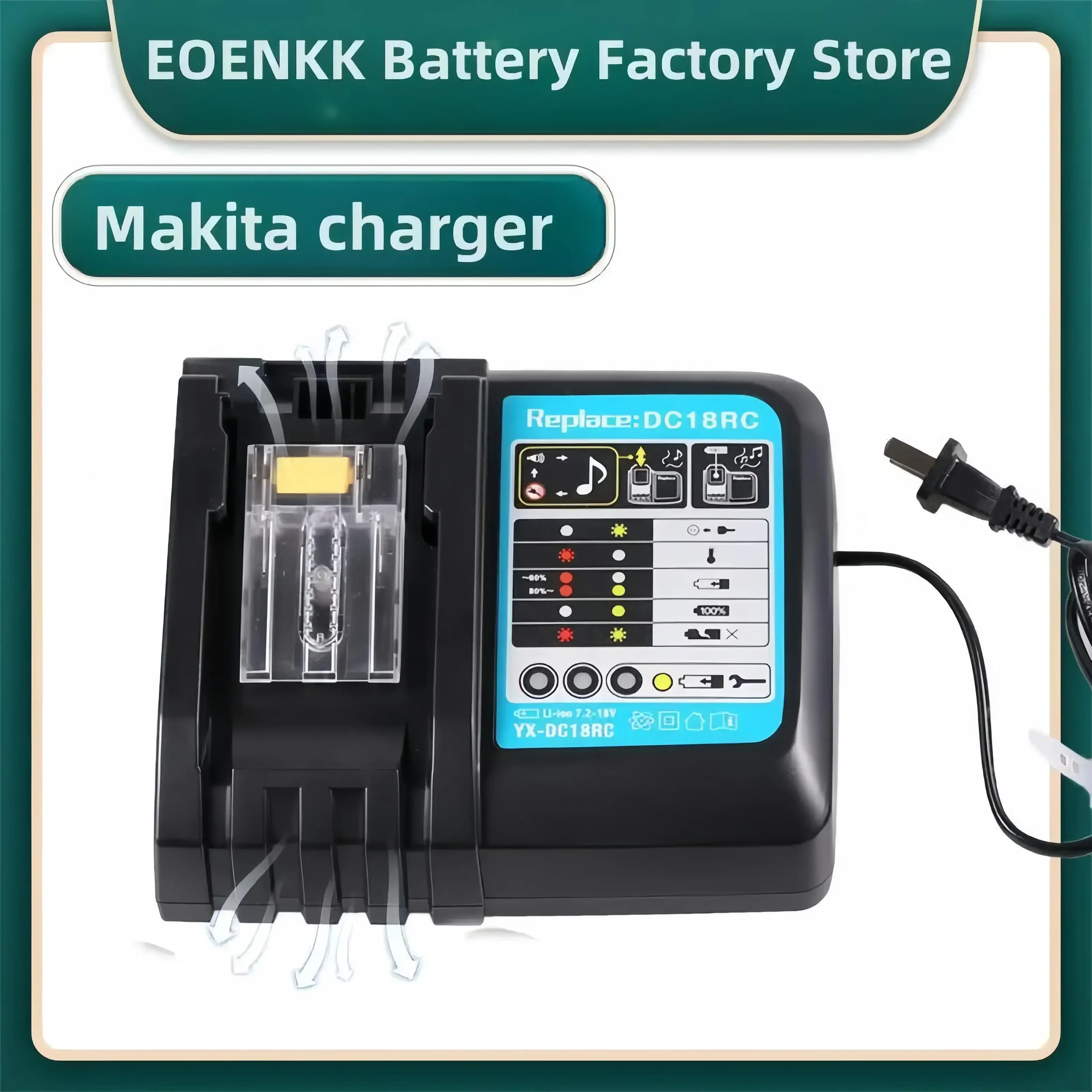 18V 6000mAh Replacement Lithium Battery Rechargeable Li-ion battery For Makita power tool Batteries BL1840 BL1850 BL1830 BL1860B