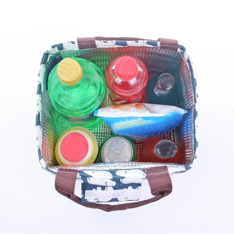 Kawaii Portable Thermal Bag Women Children\'s School Thermal Insulated Lunch Box Tote Food Small Cooler Bag Pouch