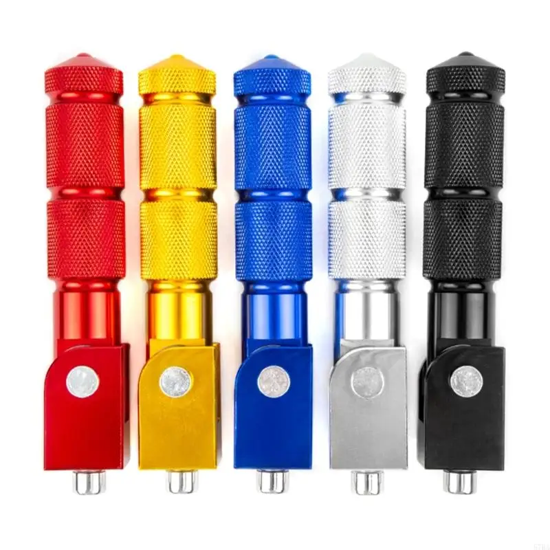 

57BA Motorcycle Foot Peg Front Rear Footrest Pedal Motorcycle Modification Accessories 90 Degree Fixed Folding- Footpegs