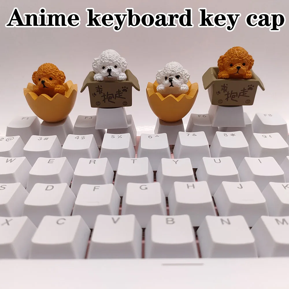 Anime Cartoon Cute Dog Diy Personalized Design Doll Mechanical Keyboard Keycaps Handmade Kawaii Esc Key Decorative Accessories