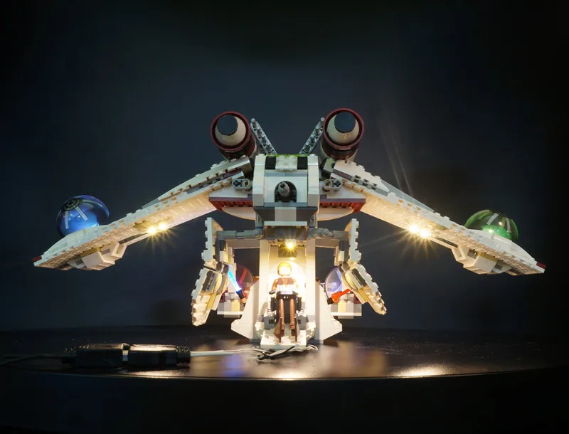 Kyglaring Led Lighting Set for 75021 And 05041 The Republic Gunship Model (Not Included Building Blocks)