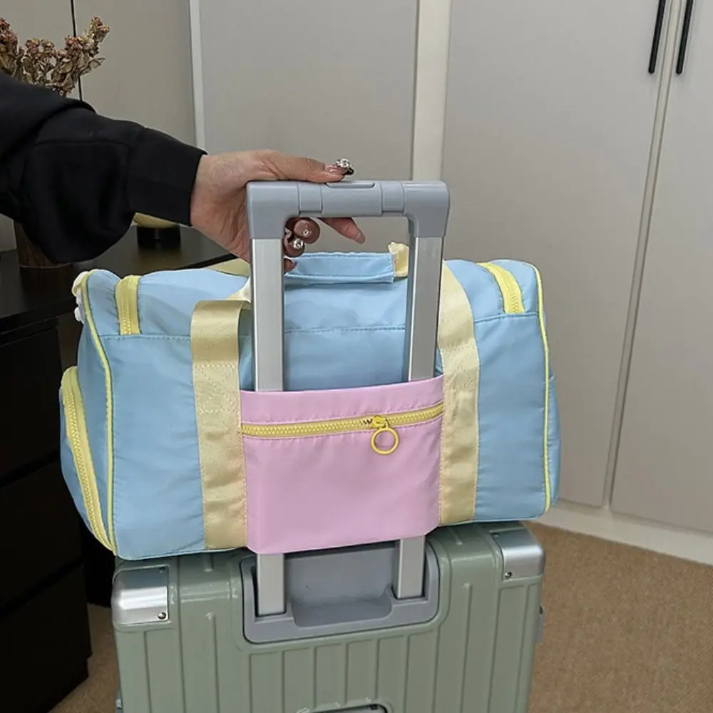 

Nylon Cartoon Travel Duffel Bag Portable Wet Dry Separation Women's Fitness Handbag Large Capacity Crossbody Shoulder Bag Travel