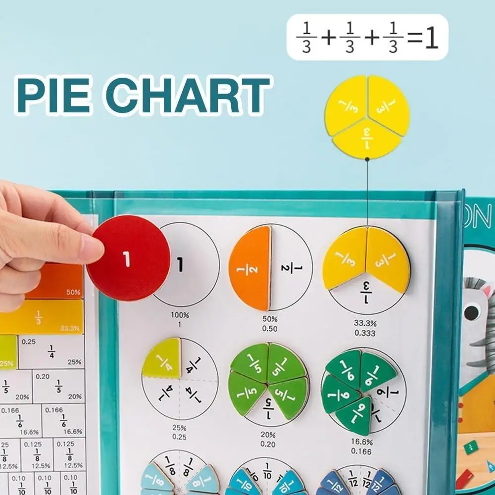 Arithmetic Educational Toy Fractional Calculation Game Wooden Fractional Calculation Math Toy ,Gifts for School Enrolment