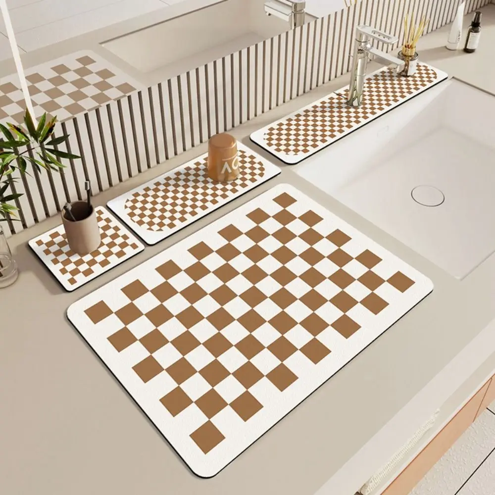

Dinnerware Rug Absorbent Kitchen Drain Pad Non-slip Thickened Coffee Machine Mat Quick-Drying Tableware Pad Table Decor