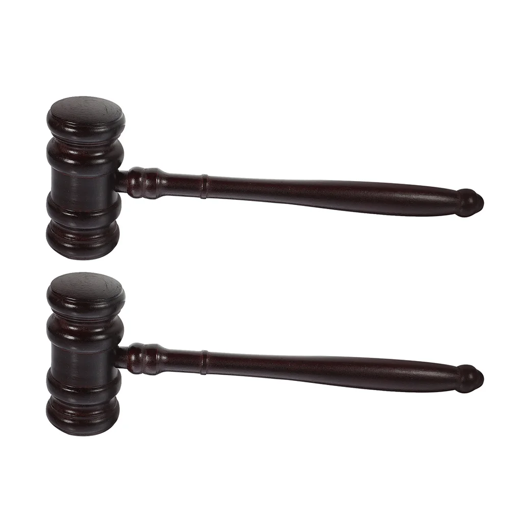 

2Pcs Wooden Judge Gavel Auction Hammer for Role Playing Court Meetings Long-Lasting Solid Wood Auction Tool Judges Gavel