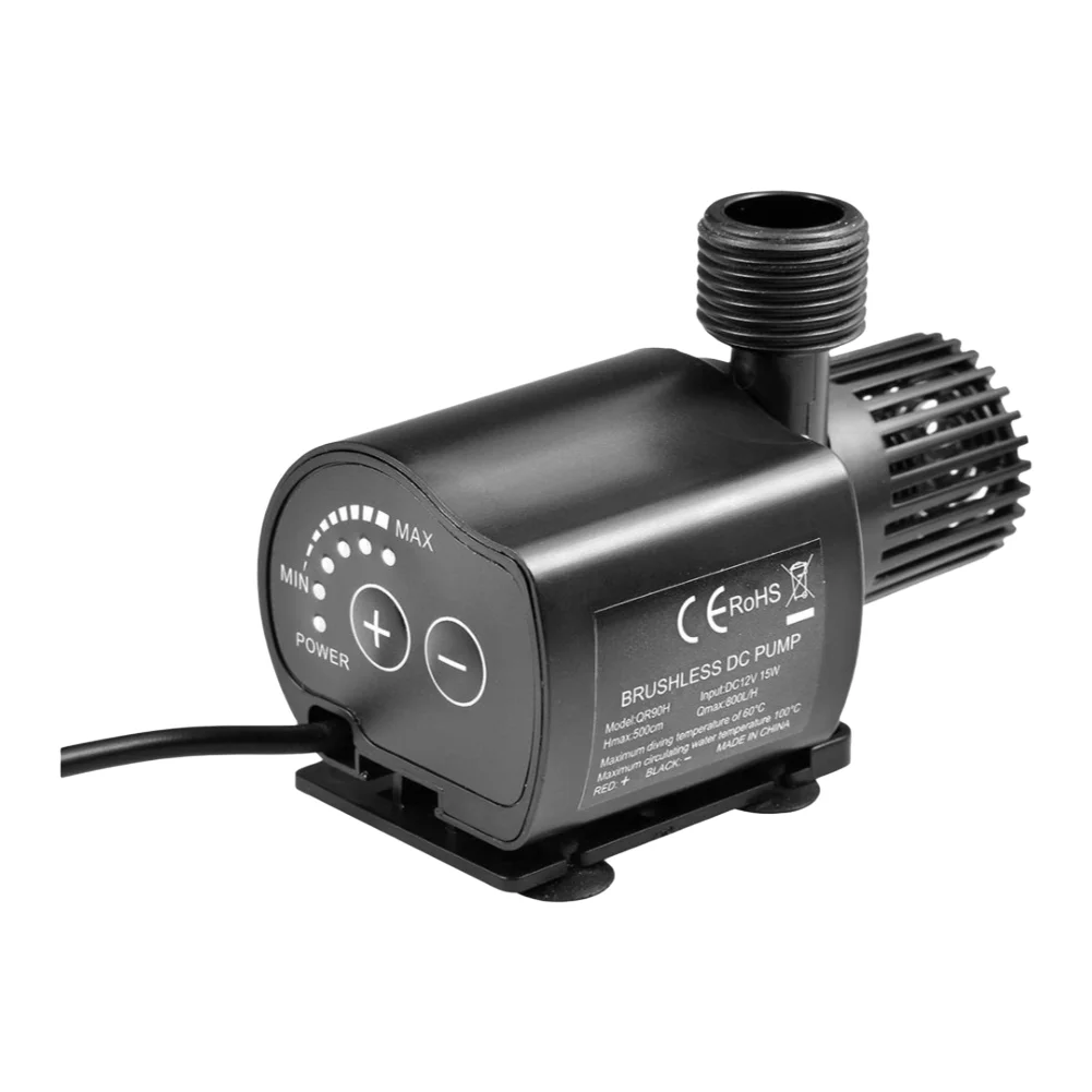 Brushless DC Solar Fountain Pump Operated at 12V DC for Reliable Water Circulation in Outdoor Ponds and Decorative Features