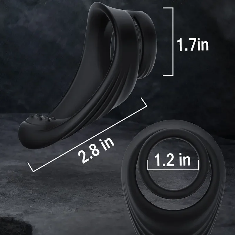 Penis Ring Delay Ejaculation Cock Ring Silicone Sex Toy For Men Enhanced Erectile Adult Goods Masturbator Dick Testicle Massager