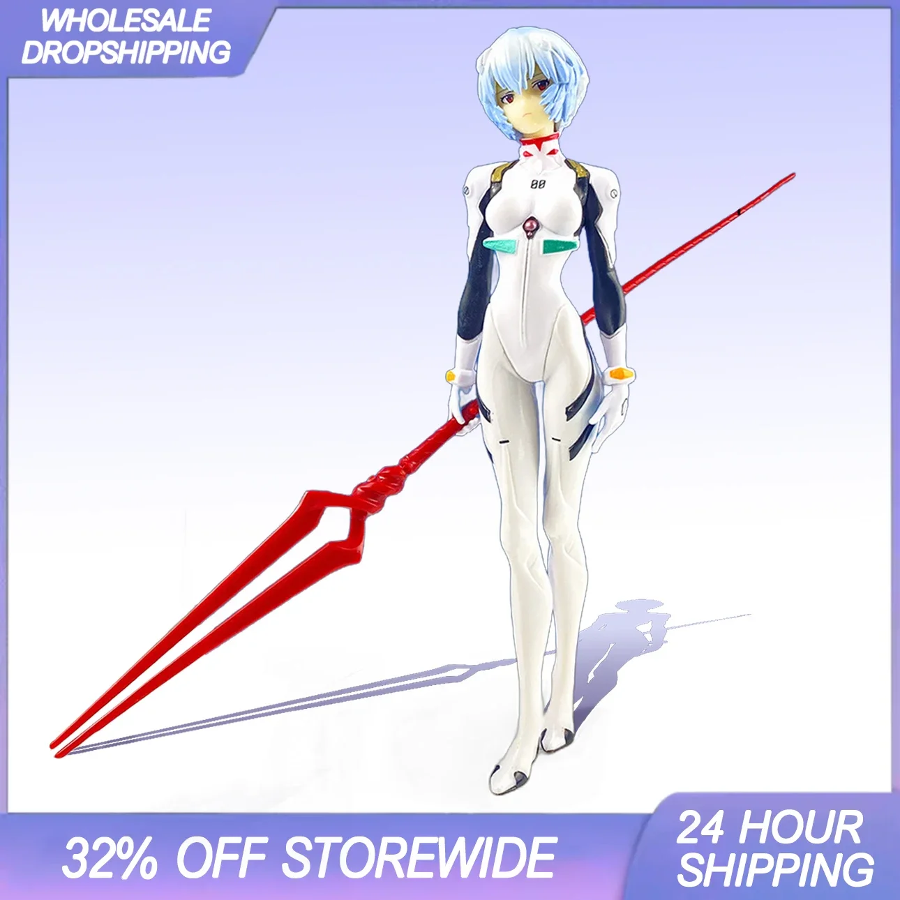 Новая аниме-фигурка 23 см - NEON GENESIS EVANGELION EVA Ayanami Rei, модель куклы из ПВХ для детей, коллекция украшений и подарков, игрушки