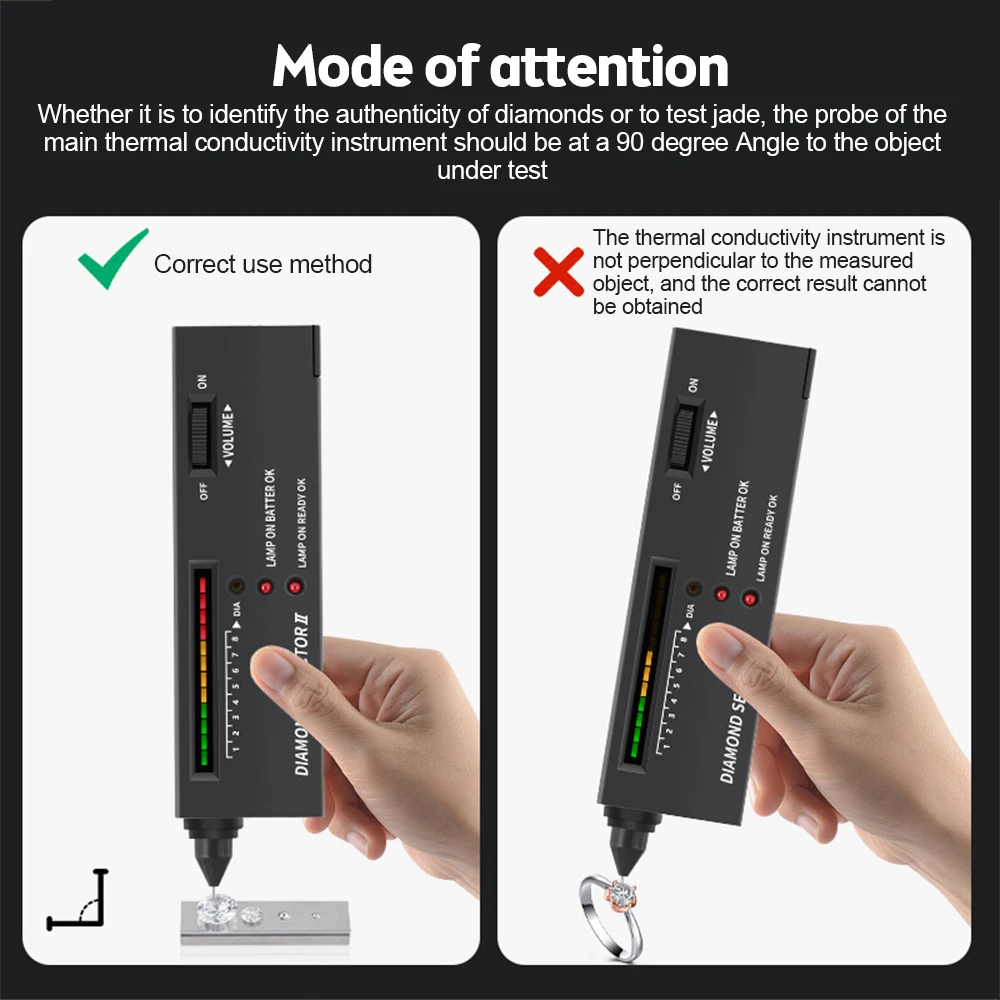 الماس كومبو تستر اختبار الصلابة II الماس تستر القلم المهنية مويسانيتي تستر منخفضة التوصيل مويسانيتي تستر #5