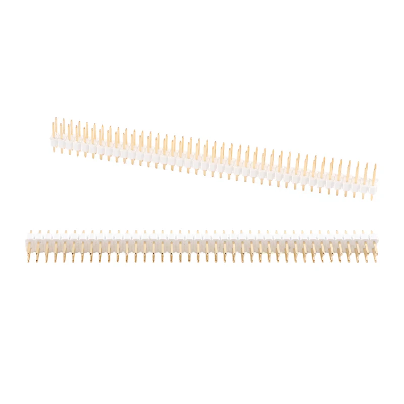 3U Gold plated 40 Pin 1x40 Single Row Male 2.54 Breakable Pin Header Connector Strip For Arduino Diy Kit Double Row 2X40P 1*40