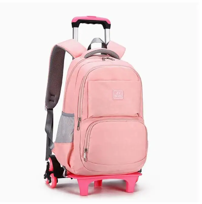 Kids School Trolley Bags with Wheels School Rolling Backpack for Girls Elementary School wheeled Satchel Trolley Luggage Bags