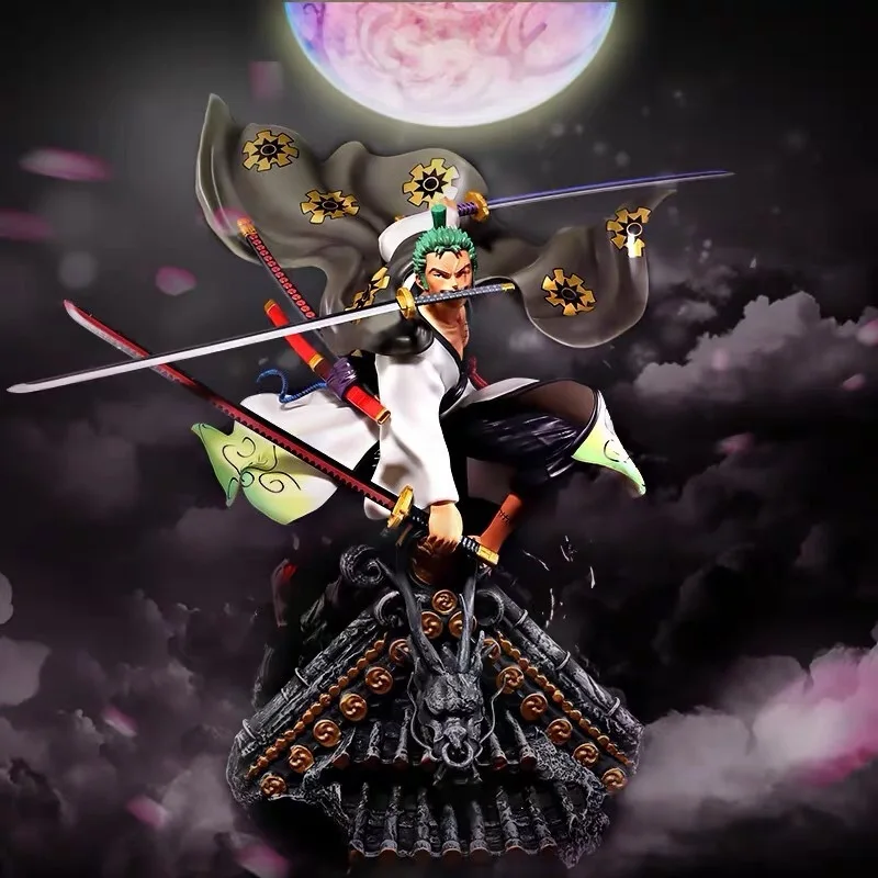 One Piece Sammler-Actionfigur Gk Roof Kimono Roronoa Zoro Drei-Messer-Kampffähigkeit Anime-Modell