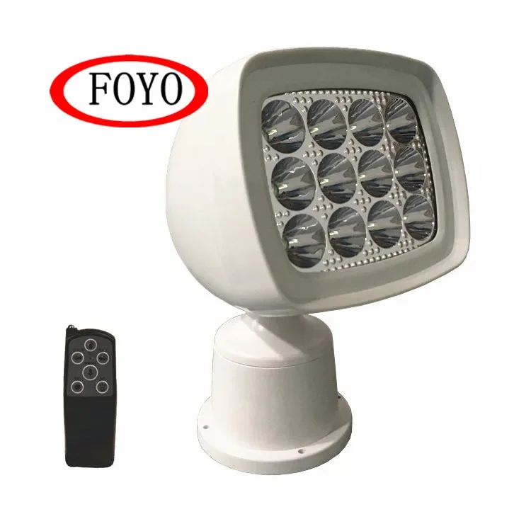 LED Wireless Searchlight Remote Control Spot/Flood Beam Horizontal/Vertical Rotation for Boats, RV, Trailer, Trucks