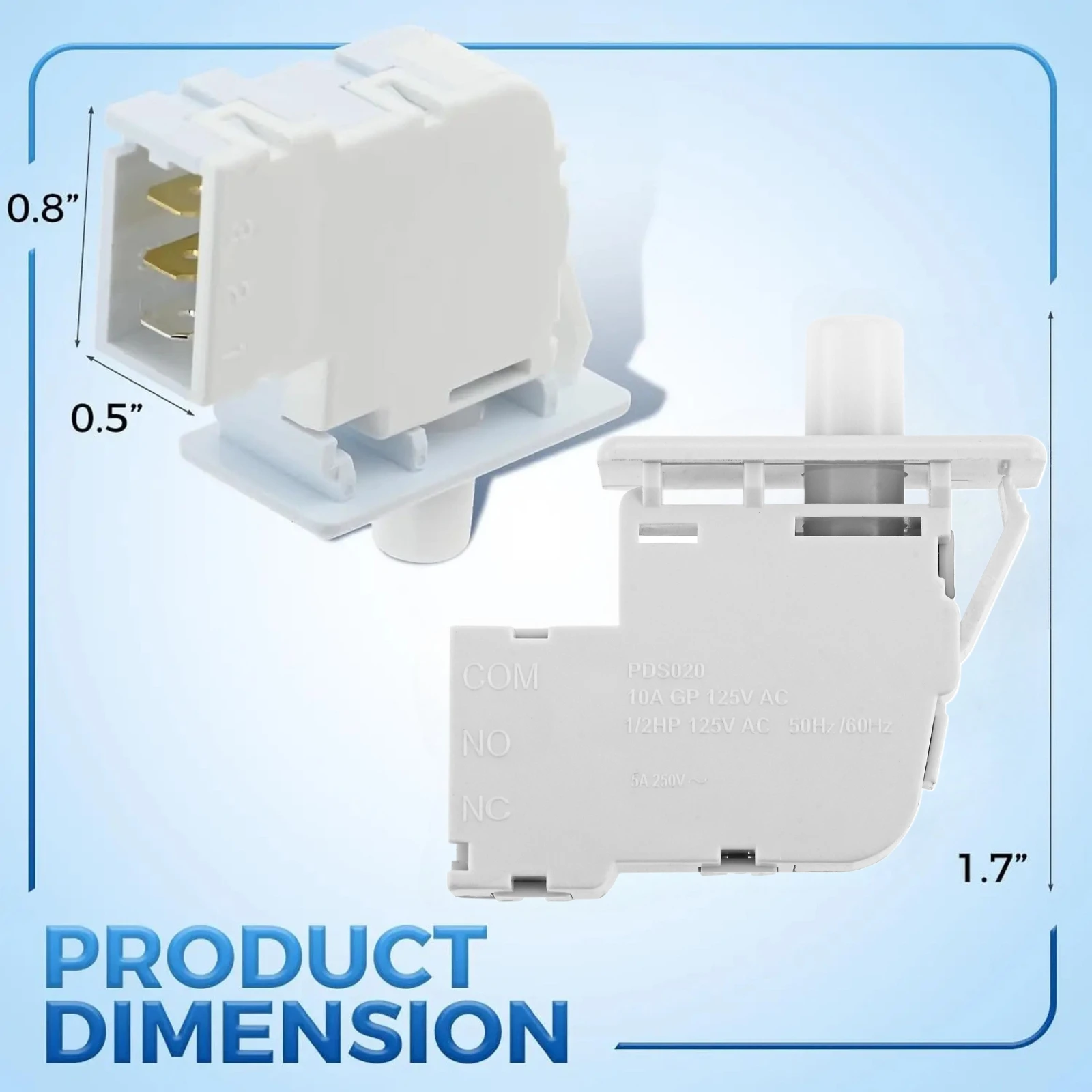 DC64-00828B Dryer Door Switch for Samsung Kenmore DC6400828A AP4578931 EAP4210965 PD00028436 PS4210964 PS4210965 2071594 2071595