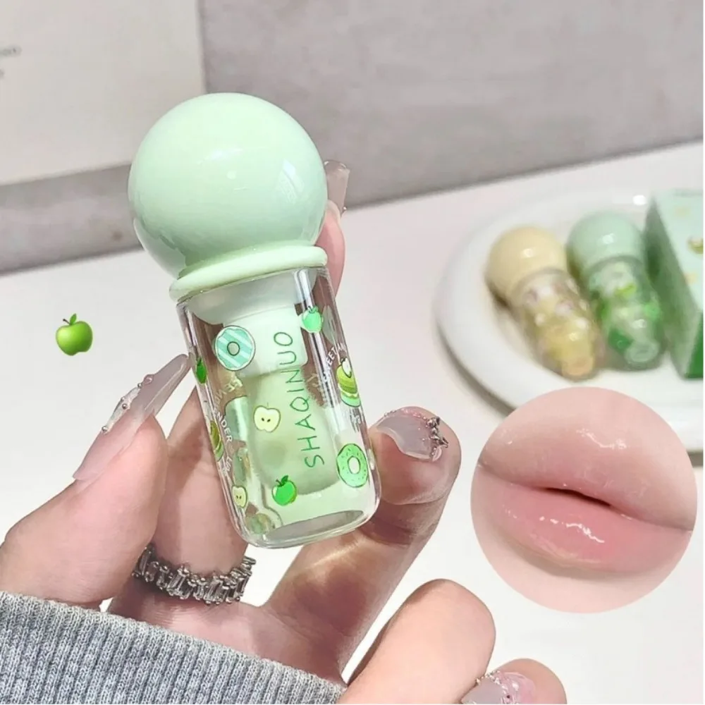 ضوء الماء ملمع الشفاه شفاف الخوخ العنب دائم ترطيب ممتلئ الجسم مرآة الفاكهة كريستال زيت الشفاه ماكياج العناية بالشفاه #3