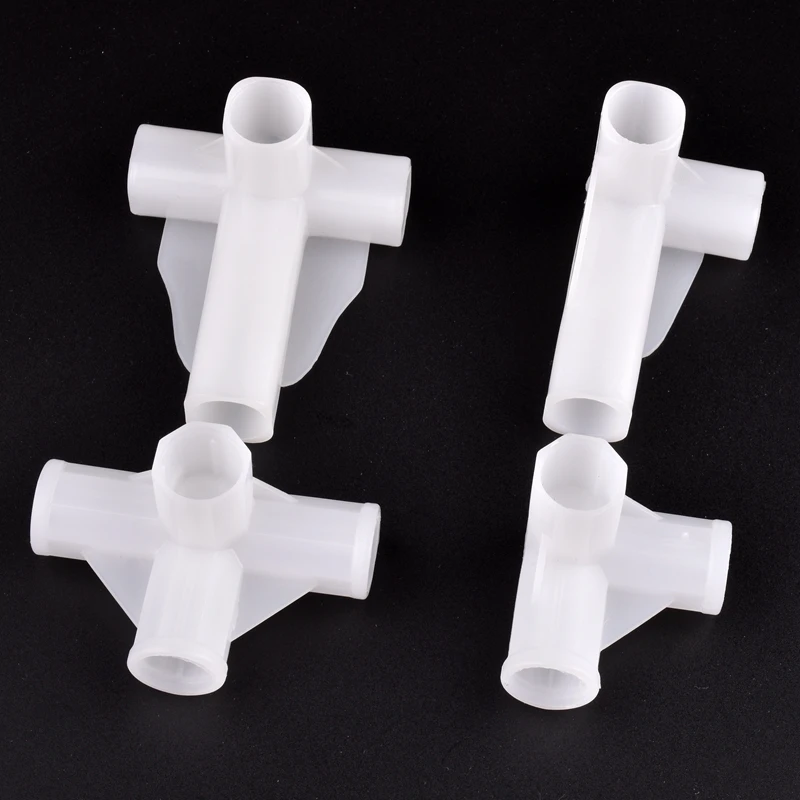 2-20Pcs Two TO Four Way Pipe Joint Plant Support Connector Wardrobe Fittings Shelf DIY Garden Plant Accessories Inner Dia 16mm