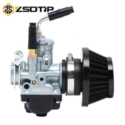 ZSDTRP Motorcycle PHBG Carburetor 17.5mm 19.5mm 21mm 50CC-100CC Dellorto Model Dirt Bike with Air Filter set