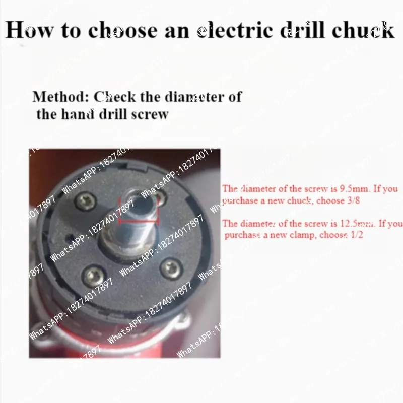 Self Locking Drill Chuck, Metal Ratchet  Clamping Range 13mm, Electric Drill Accessories, Multifunctional 3/8 And 1/2