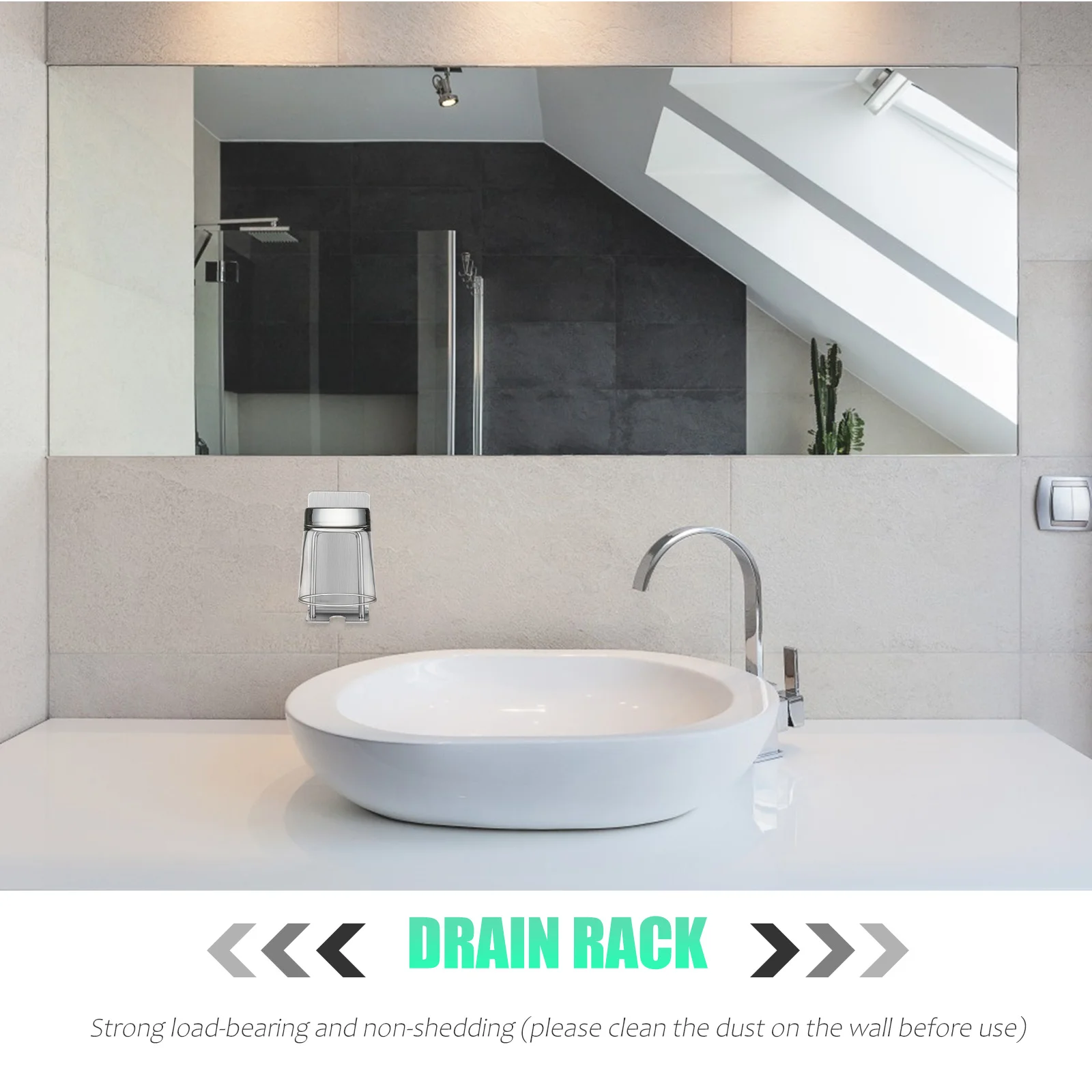 

2pcs Stainless Steel Wall Mounted Cup Holder Toothbrush Rack No Drill Holes Bathroom Storage Organizer Rust Resistant