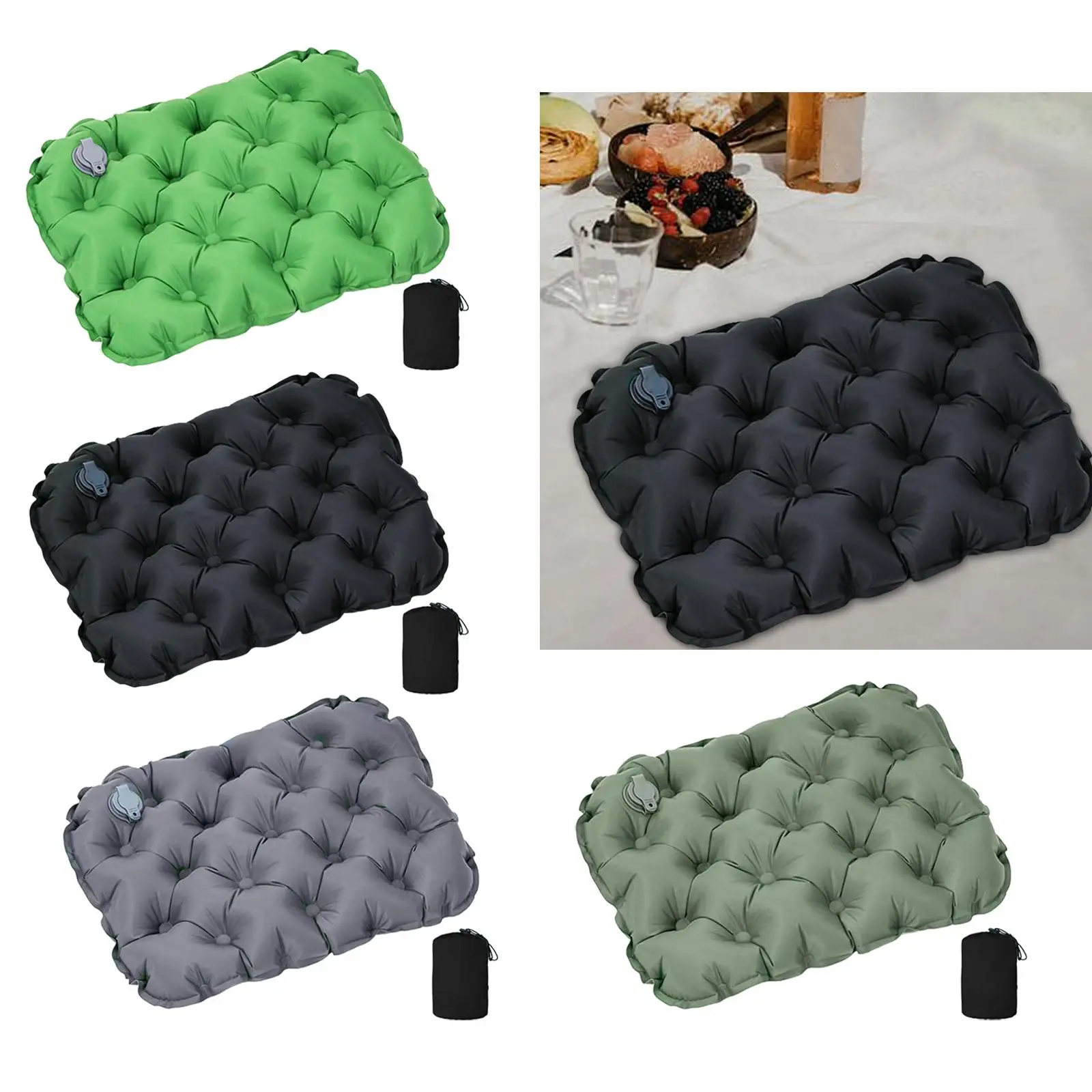 Inflatable Seat Cushion Folding Sit Mat Pad for Stadium Seat Picnics Outdoor