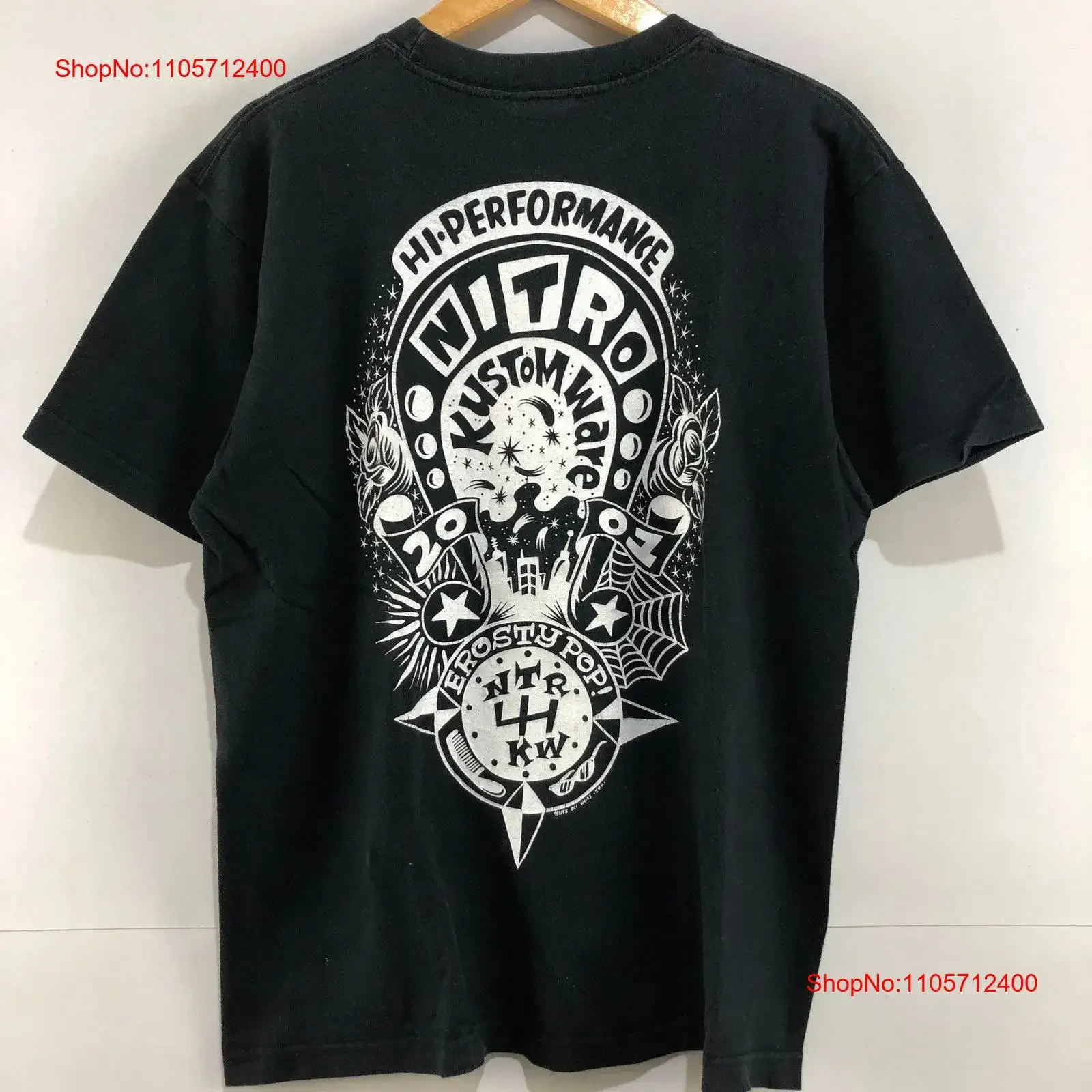 Vintage Erosty Pop Nitro Kustom Ware 2001 T Shirt vintage Washed fashion Versatile streetwear Comfortable designer clothes