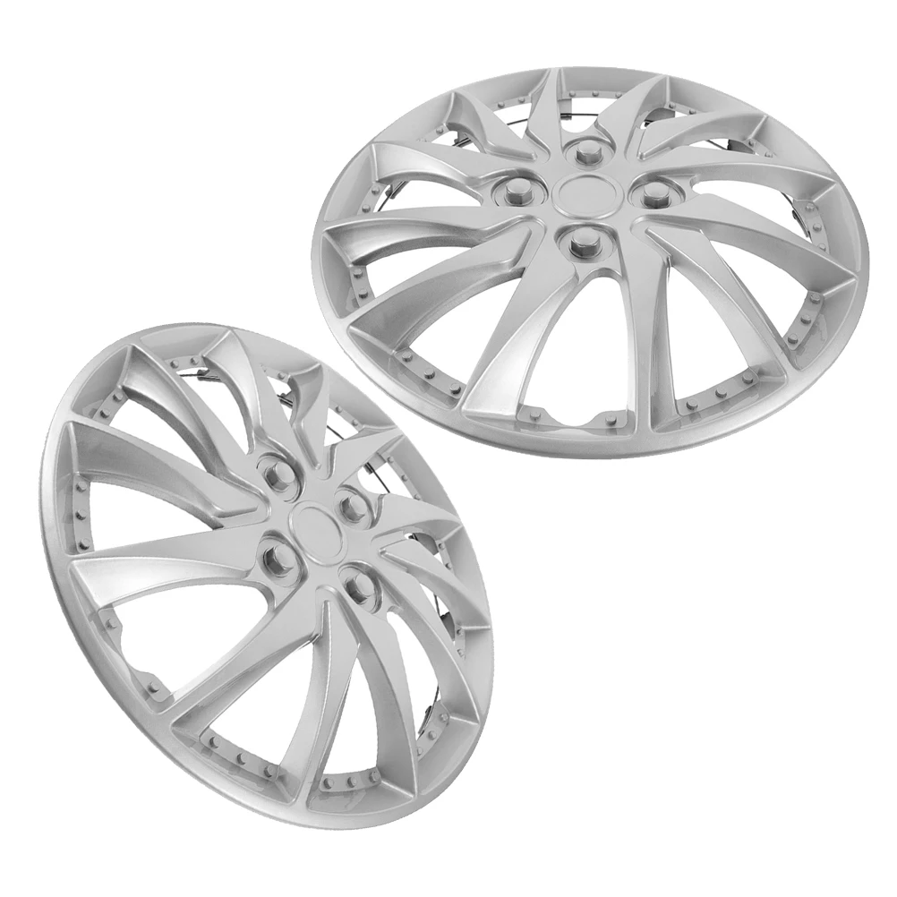 

2Pcs 14Inch Hub Decorative Cover Plastic Caps Stylish Durable Protective Hub Covers For Hubcaps Automotive Travel