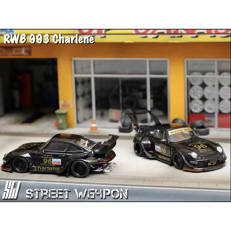 SW In Stock 1:64 RWB 993 Charlene Diecast Diorama Car Model Collection Miniature Street Weapon