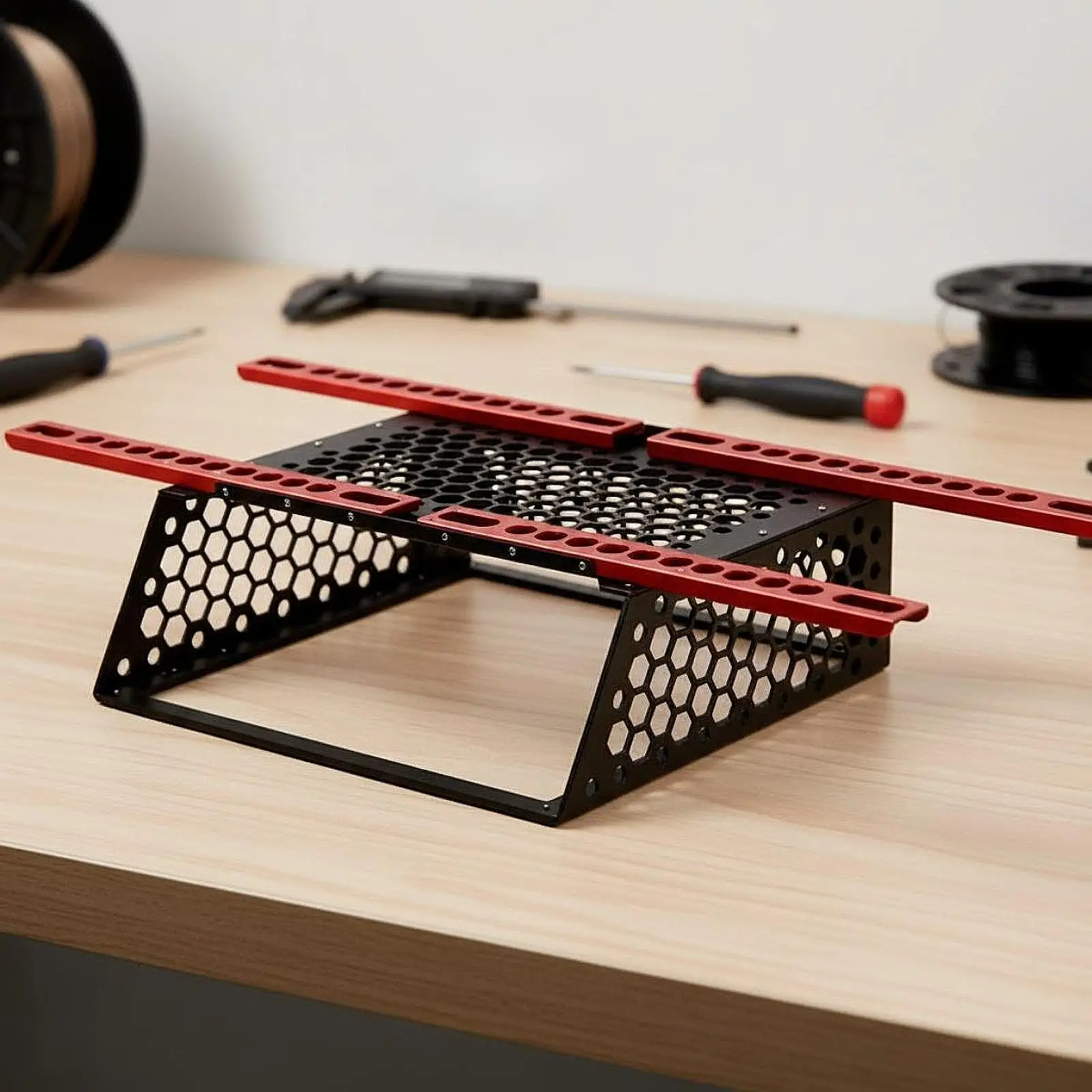Stand Riser Expandable Heavy Duty Metal Convenient Holder Filament Storage Rack for Workshop