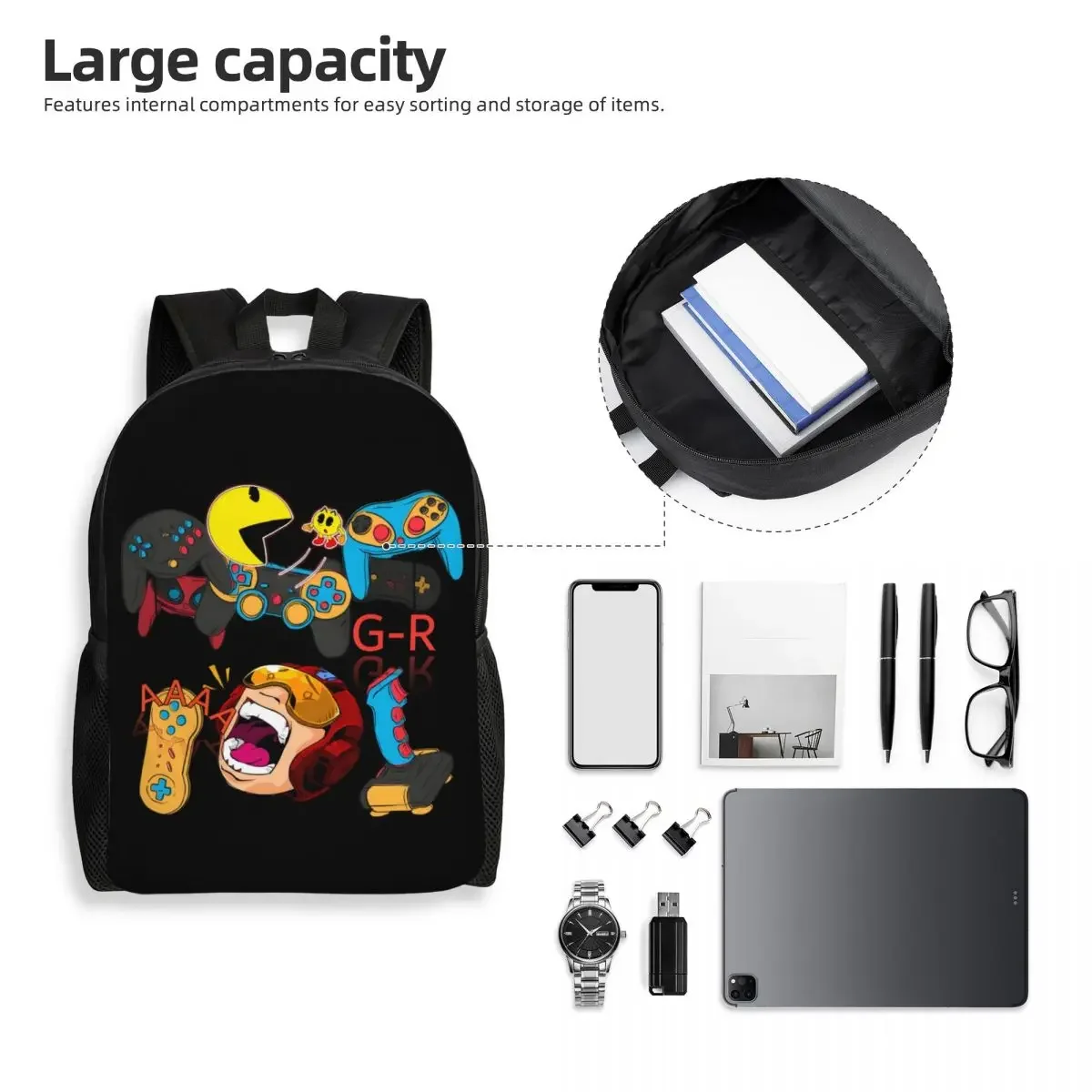 Custom Gamer Gaming Controller Backpacks for Girls Boys Video Game Lover Gift School College Travel Bags Men Women Bookbag