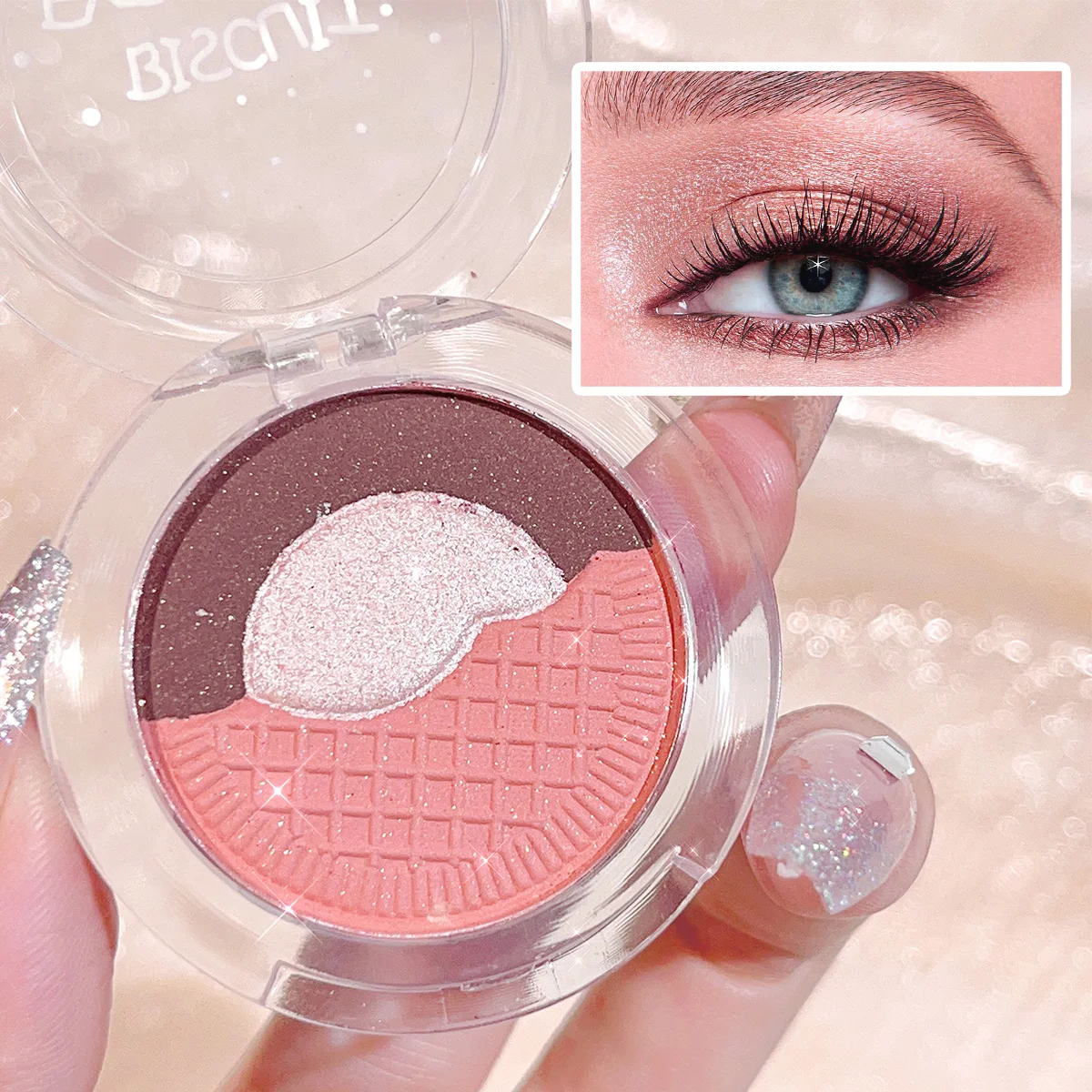 パールマットアイシャドウピンクヨーロッパアメリカ韓国メイクアップアーティストクッキー小皿モノクロアイシャドウボックス