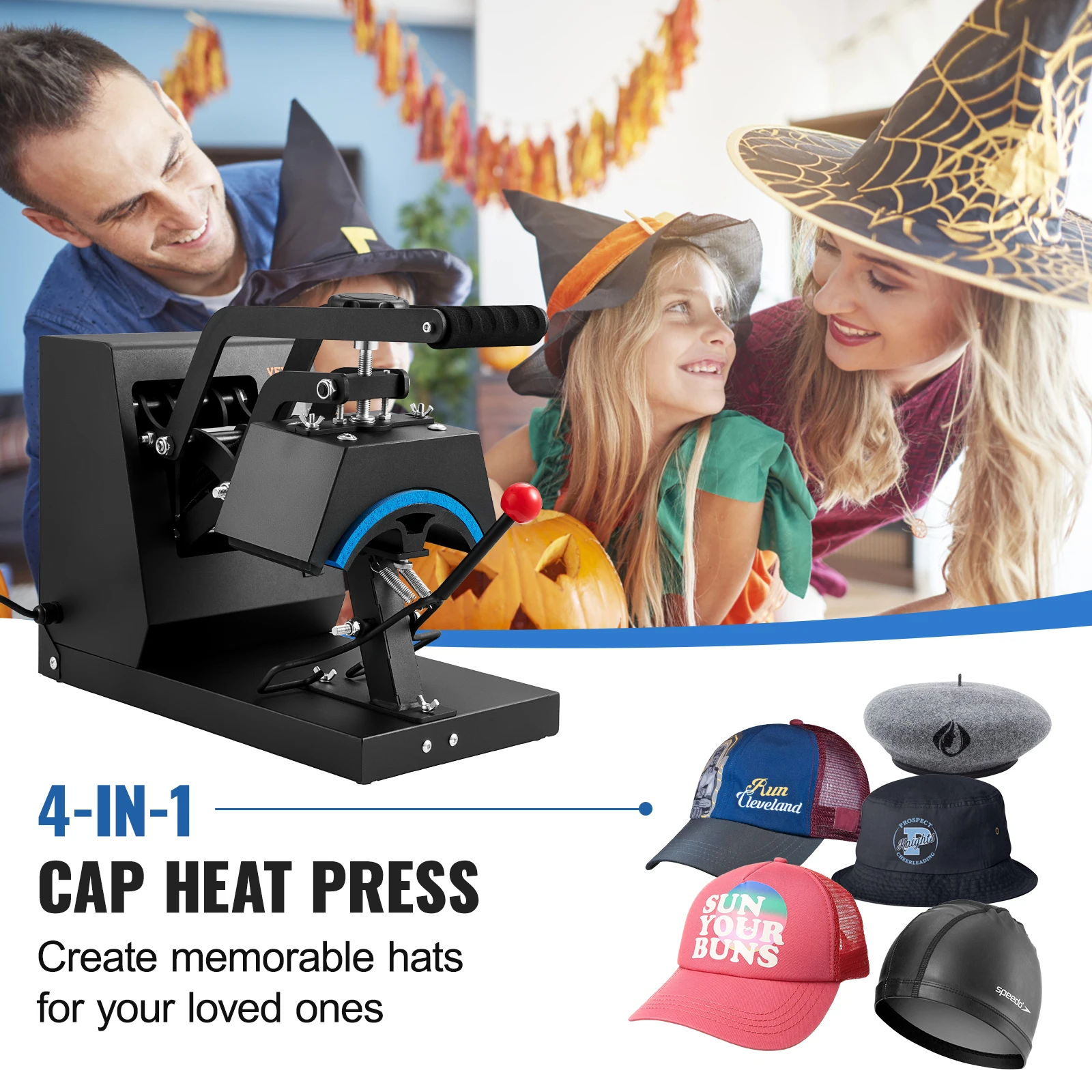 

Hat Heat Press,Cap Heat Press Machine, 6x3inches Clamshell Sublimation Transfer, LCD Digital Timer Temperature Control