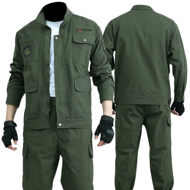 New Spring and Autumn Cotton Work Clothes Outdoor Wear-resistant Welder Thickened Labor Insurance Clothing Men Clothing