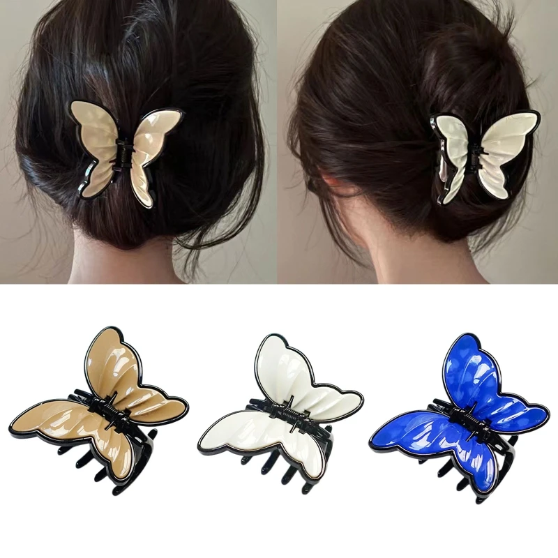 Daily Large Hair Clips with Butterfly Shape Decor Hair Clips for Women Thick Hair Premium Jaw Clips for Thick Hair