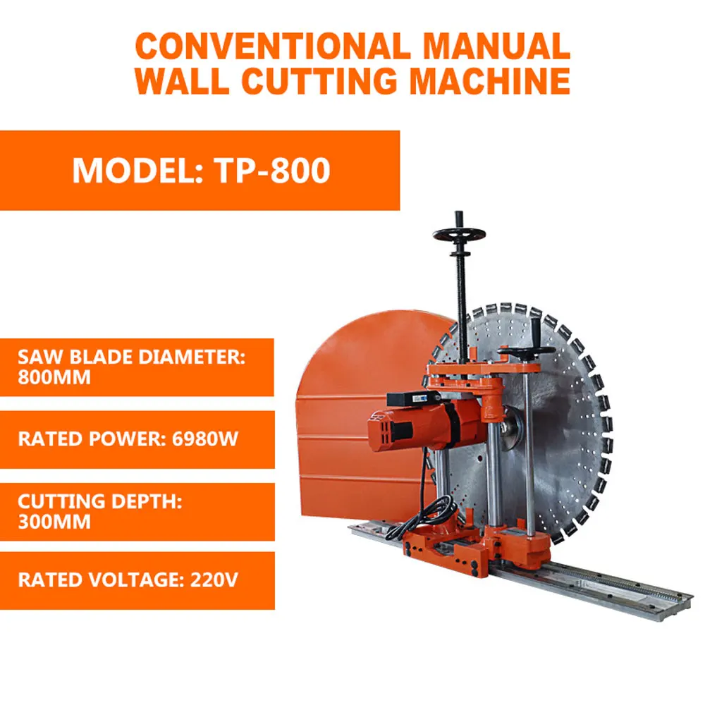 800/1000mm Industrial Wall Cutting Machine Circular Saw Automatic/Manual Concrete Floor Metal Cutters Door Window Opener
