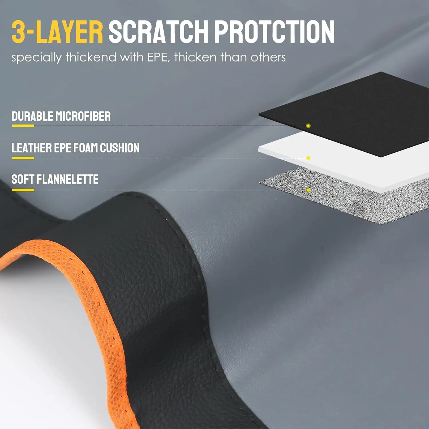 Capas duráveis para pára-choque de carro de 3 peças, proteção antiarranhões para caminhão sedan SUV - tamanho M