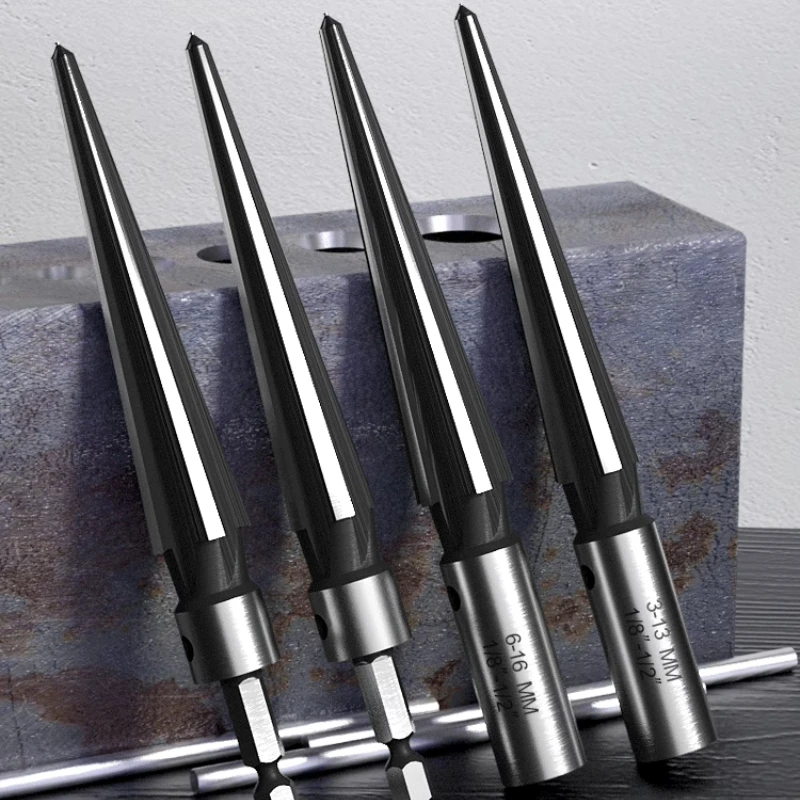 

Taper Reamer for Hard Alloy | Hand & Machine Use | Woodworking Tapered Reamer Drill Bit | Chamfer & Spiral Design