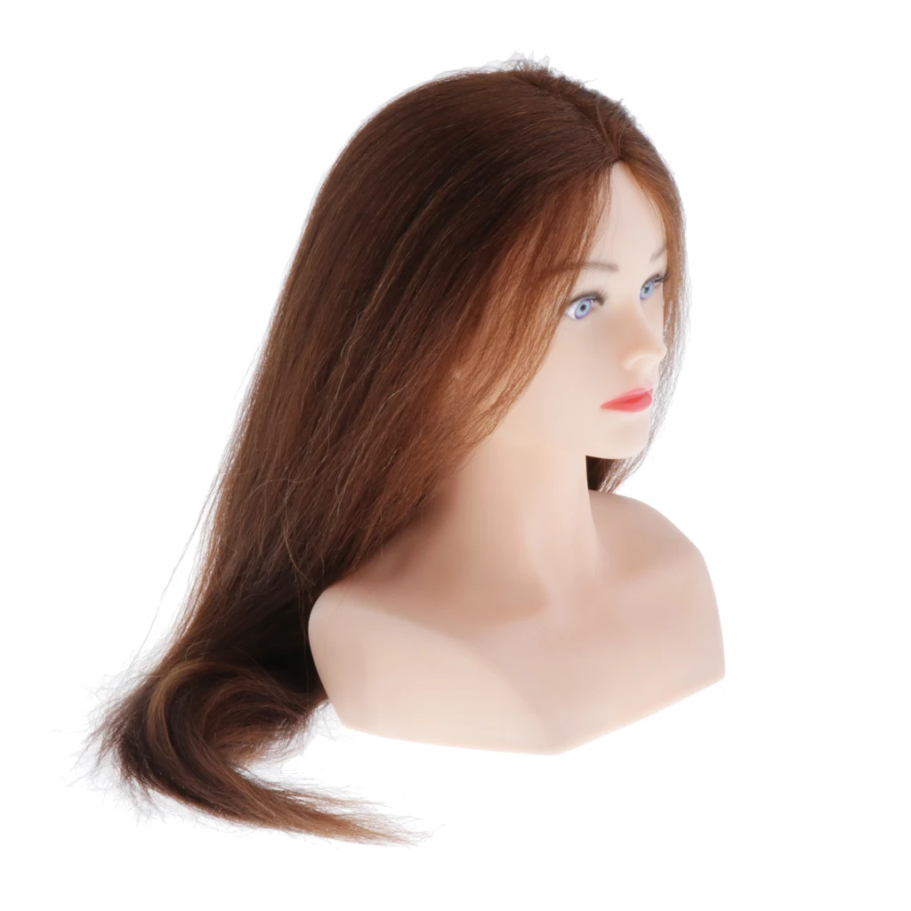 Salon Styling Cutting Mannequin Head Dolls Cosmetology Female Mannequin Hairdressing Styling Training Head 27 Inch